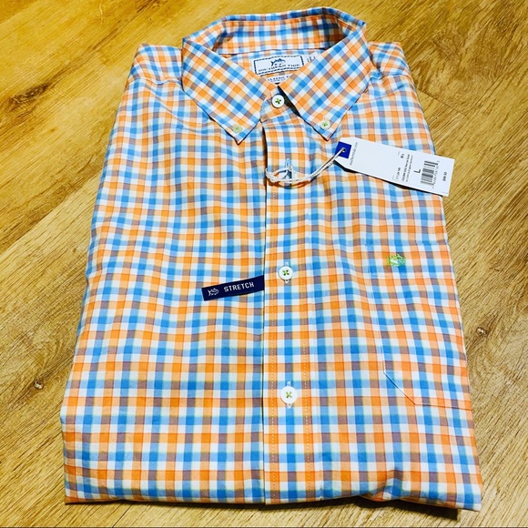 Southern Tide Market Sq Gingham Sportshirt - Picture 5 of 7